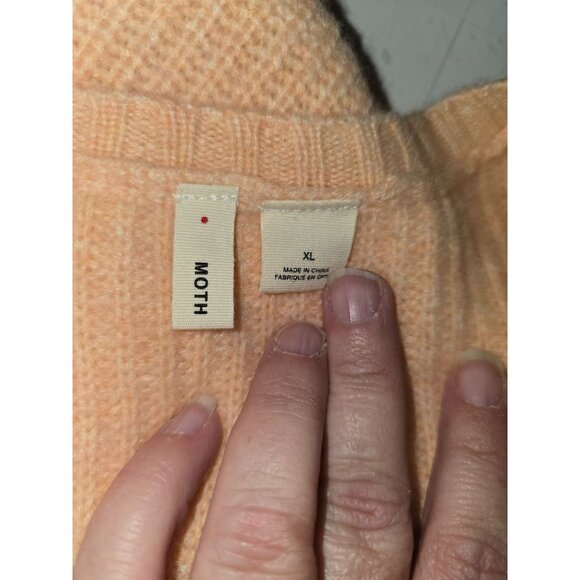 Moth Womens XL Peach Bell Sleeve Sweater 100% Cashmere - Picture 4 of 5